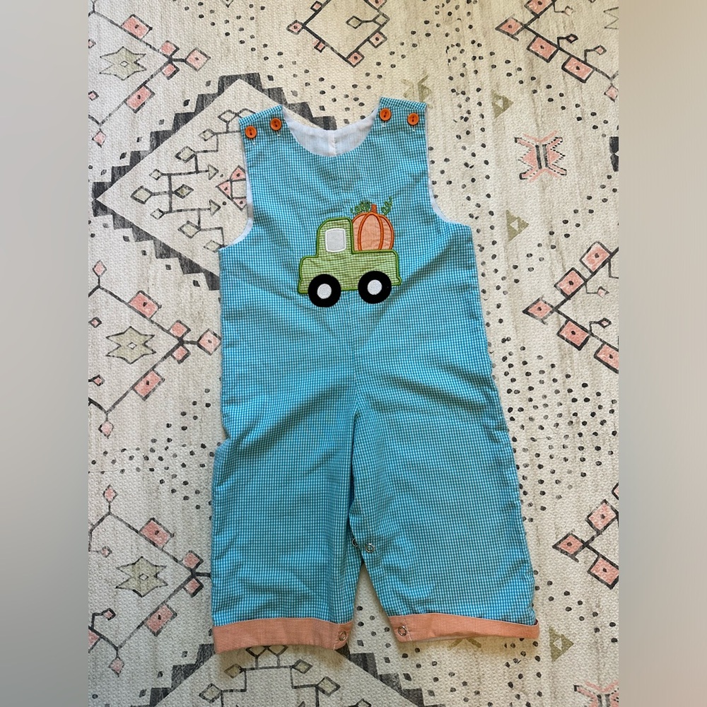 Be Mine Pumpkin Truck Romper 12M